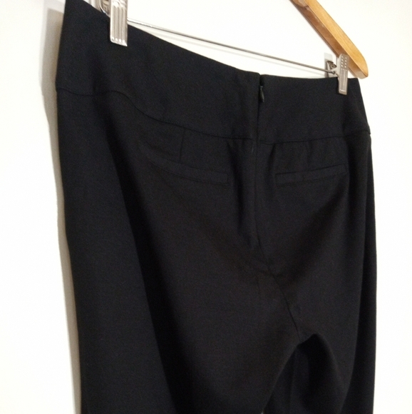 Cabi black boot cut career pant with back zip entry faux pockets women size 10L - Picture 7 of 11